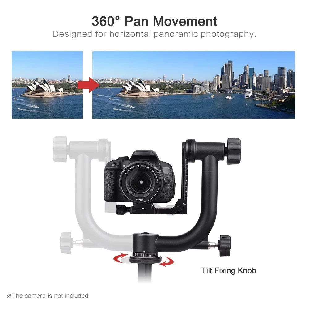 Aluminum Camcorder with Plate Standard Metal Quick Andoer 30Lbs/13.6kg Heavy for Support Watching Head Camera Alloy Arca-Swiss Duty Suitable Bird Panoramic Gimbal Tripod DSLR Release