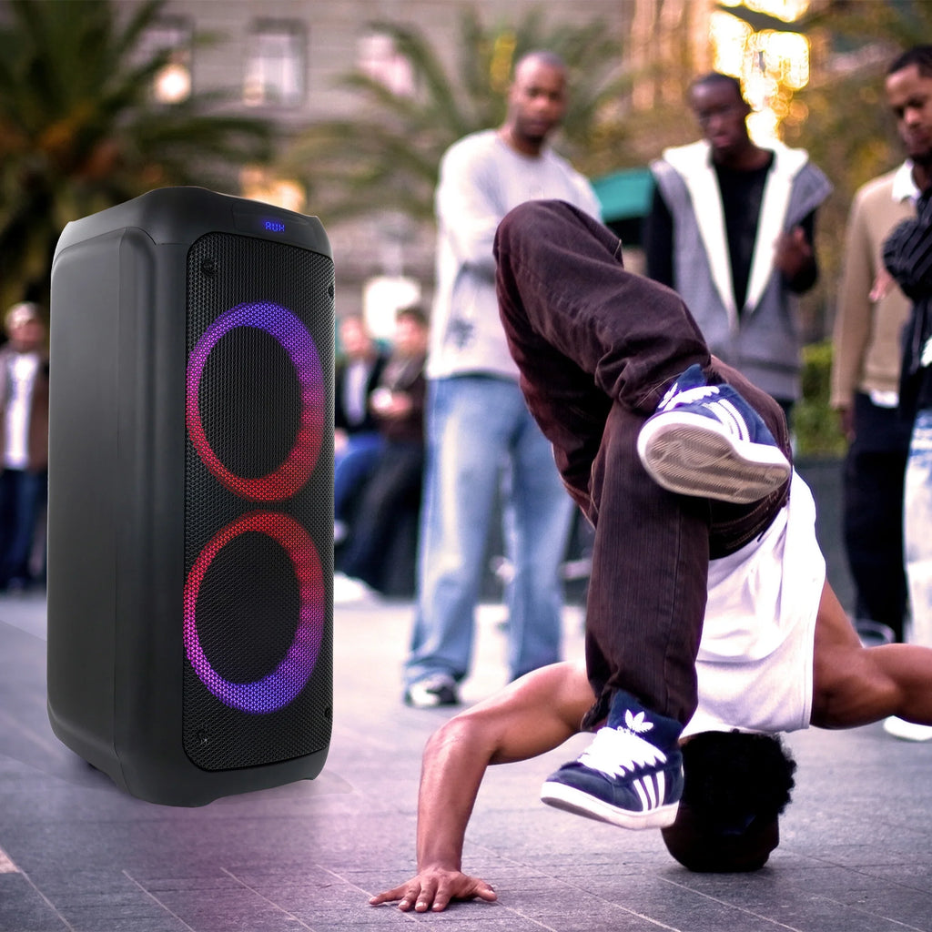 beFree Speaker Portable Reactive 8 Dual Lights Party Sound Bluetooth with Inch Wireless