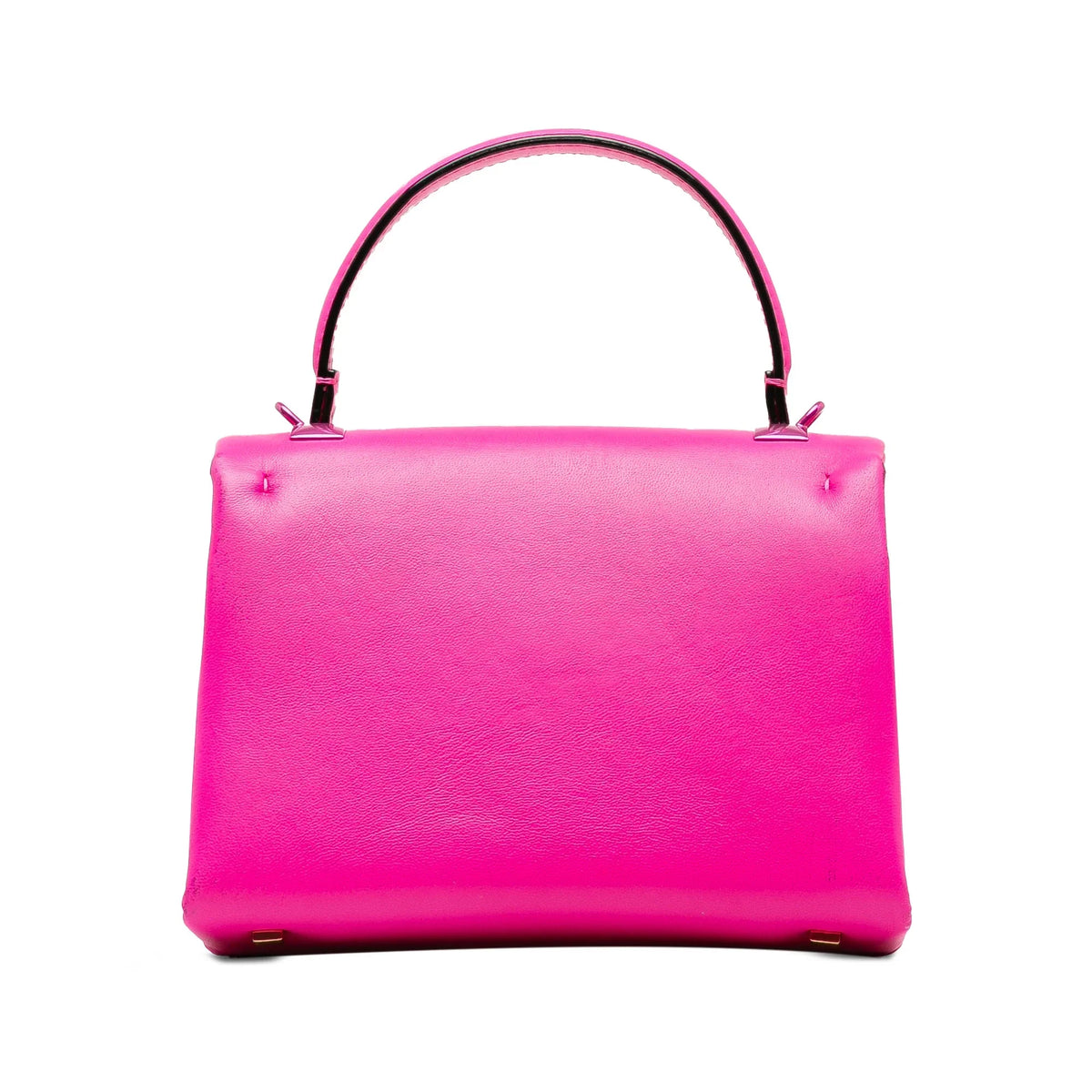 Satchel Unisex Pre-Owned Stud Pink Valentino One Authenticated Mini Leather (Good) Calf