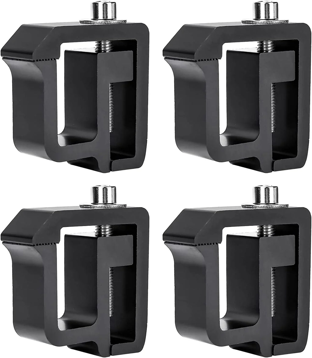 & Aluminum of P-AC( - Truck Non-Drilling Camper Installation Black C-Clamps for 4 Rack Shell AA-Racks Set