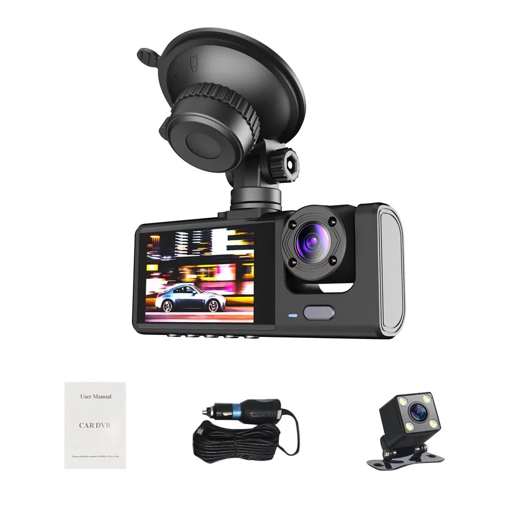 WiFi One-Key Support Lock Screen 1080P Inside & Inch & Camera Dash Recording version 2 Driving Rear Front Dashcam DVR Night-Vision Loop Camera Recorder