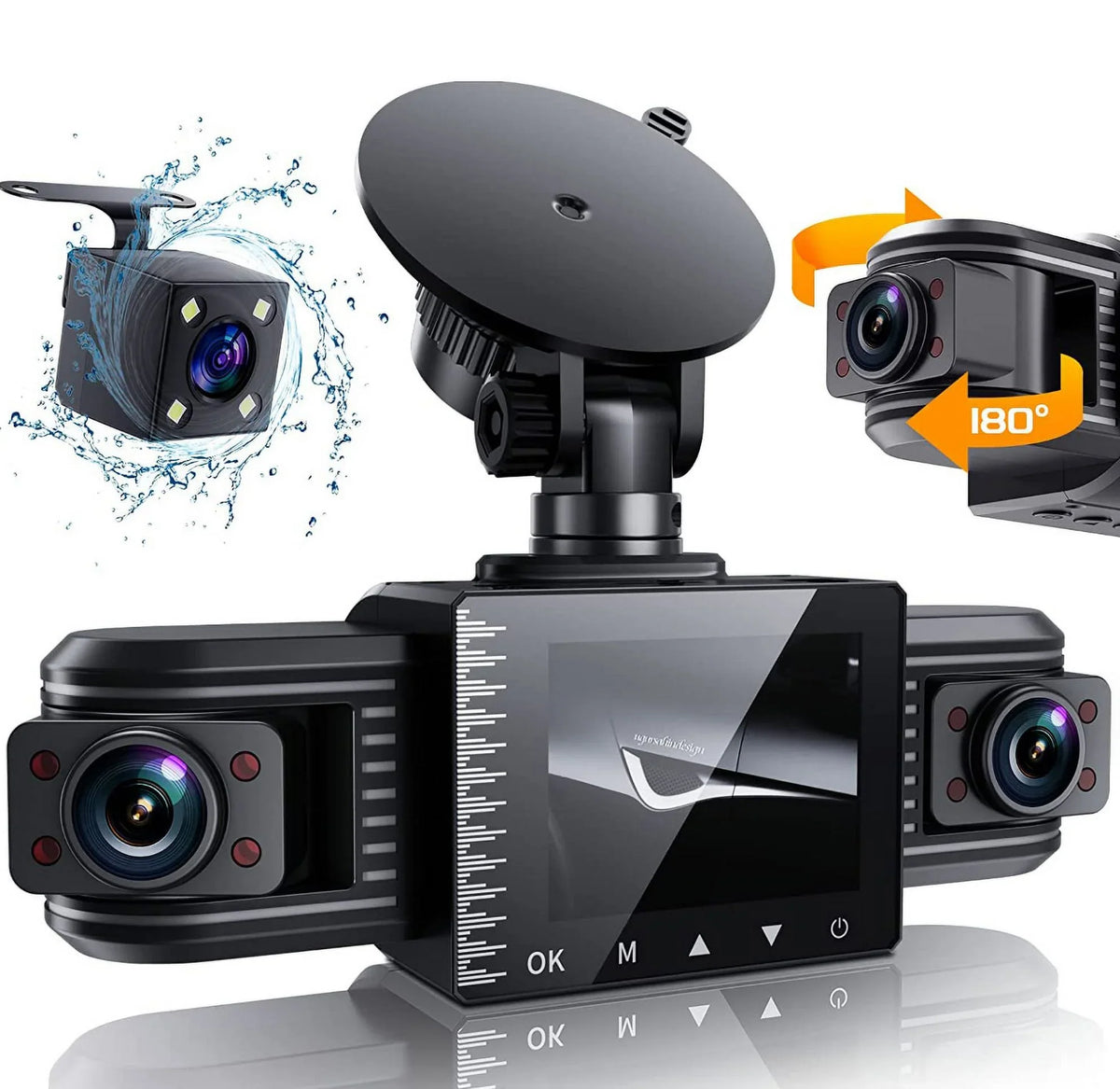 Vehicle Dash HD Camera Recorder Dual DVR Car Video Lens F30 Cam