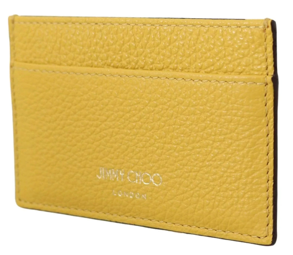 Aarna Holder Choo Leather Card Yellow Jimmy
