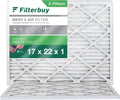 AC Furnace Filters HVAC 8 Air 17x22x1 (2-Pack) Filterbuy Pleated MERV