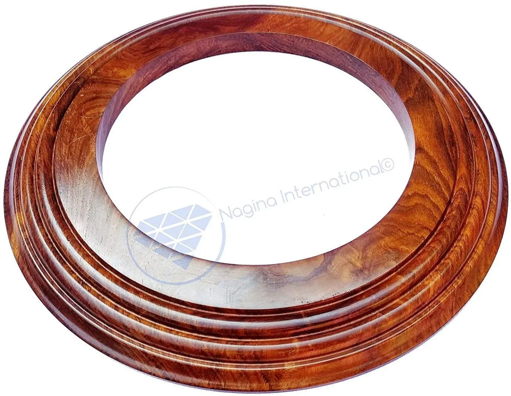 Solid Base Frame (24 Handcrafted Nagina Hardwood Inches) Wooden Polished | International