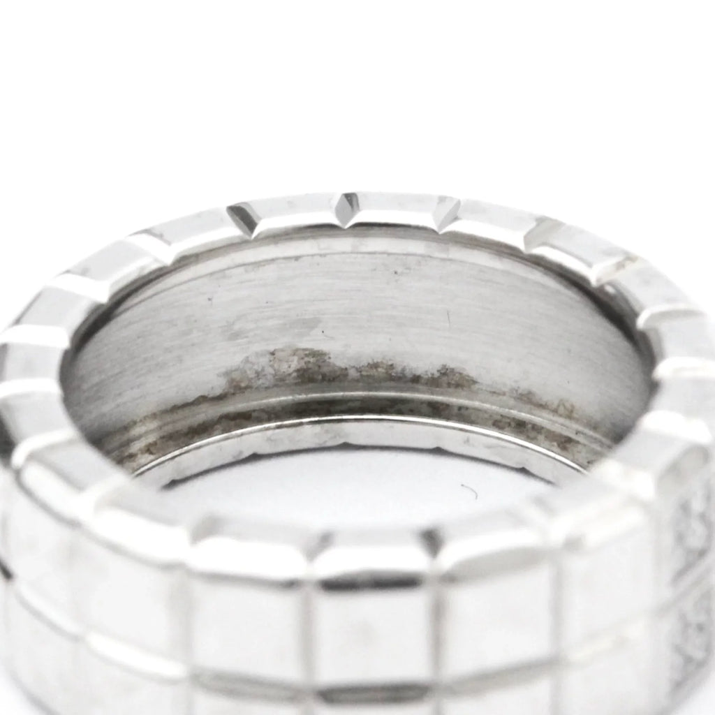 Ice 82/3790 Chopard White (Good) Gold Diamond Ring Band Cube Fashion Pre-Owned (18K)