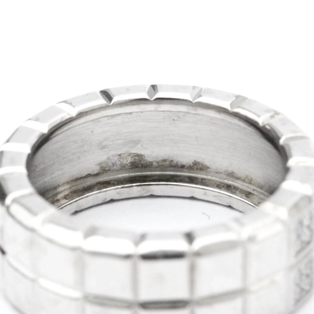 Ice 82/3790 Chopard White (Good) Gold Diamond Ring Band Cube Fashion Pre-Owned (18K)
