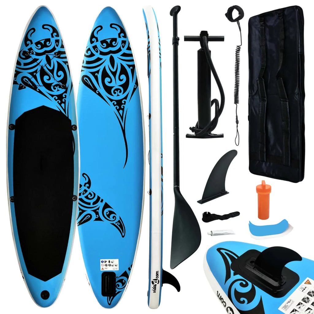 Set ametoys Paddleboard Inflatable Blue 126"x29.9"x5.9"