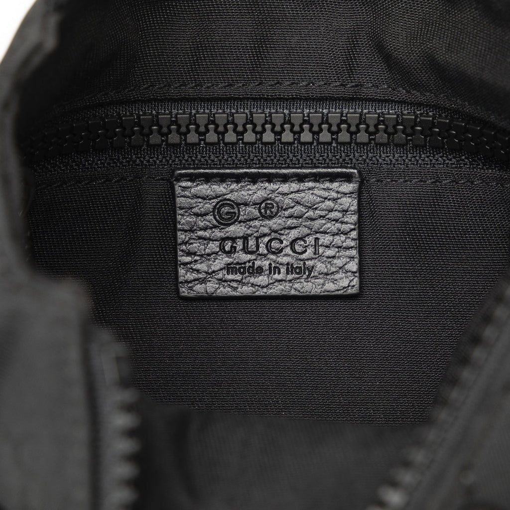 Web GG Bag Authenticated Fabric Nylon (Good) Crossbody Black Crossbody Pre-Owned Gucci Unisex