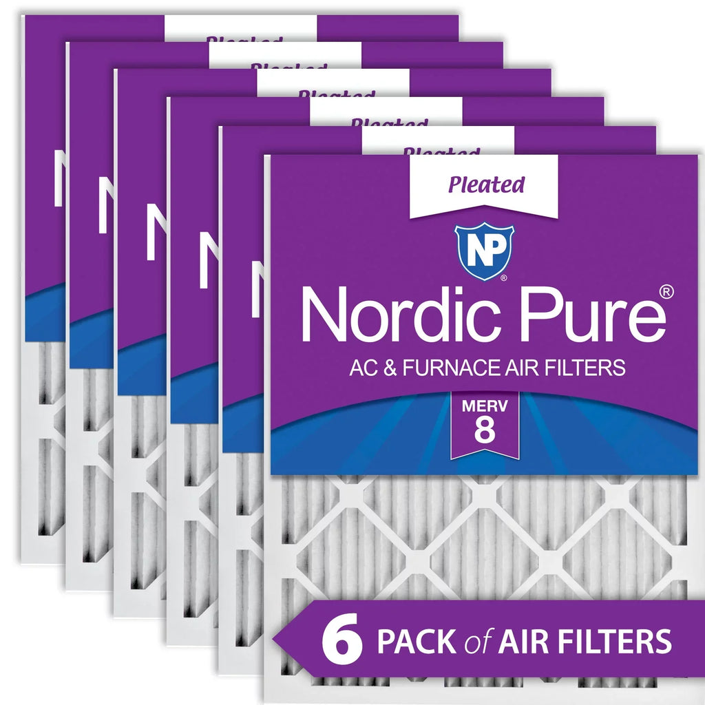 6 8 Pack 16x20x1 MERV Air Filters Pleated (15_1/2x19_1/2)