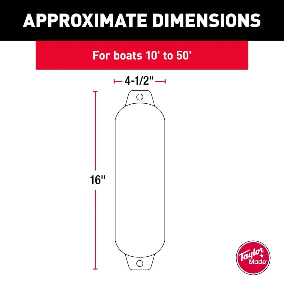 31721 Black x in. 16 Made Cylindrical Fender Eye 4.5 Inflatable Twin Taylor