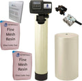 Softener Resin, AFWFilters FNPT Fine and Stainless Whole Almond Home Foot Mesh 64k Water Connection, Iron 3/4" with Tanks Pro Steel 2 cubic