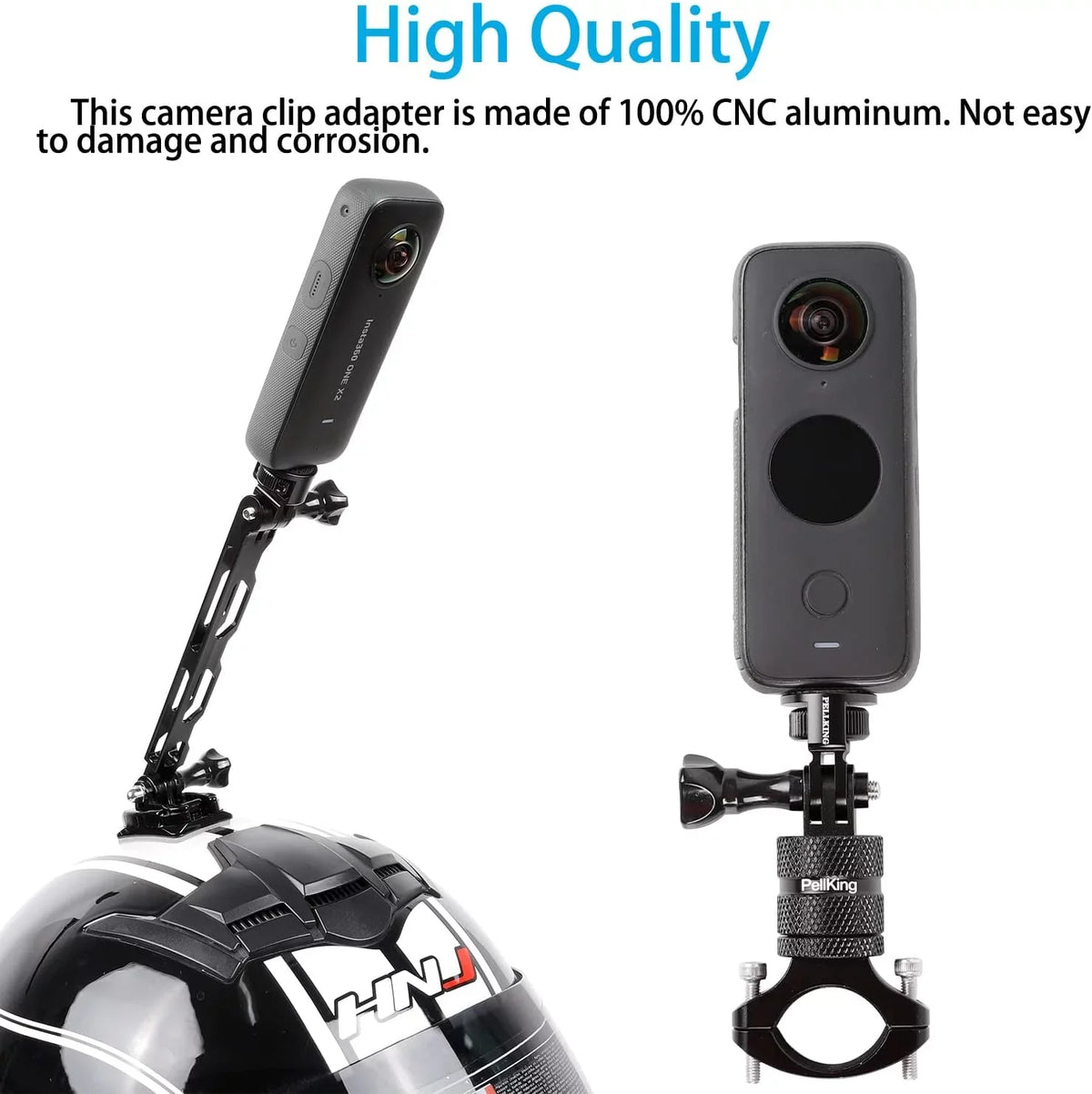 Conversion Aluminum Screw Insta360 Mount, X2 Camera X3 Alloy Adapter CNC Tripod Head for One Adapter 1/4" X/