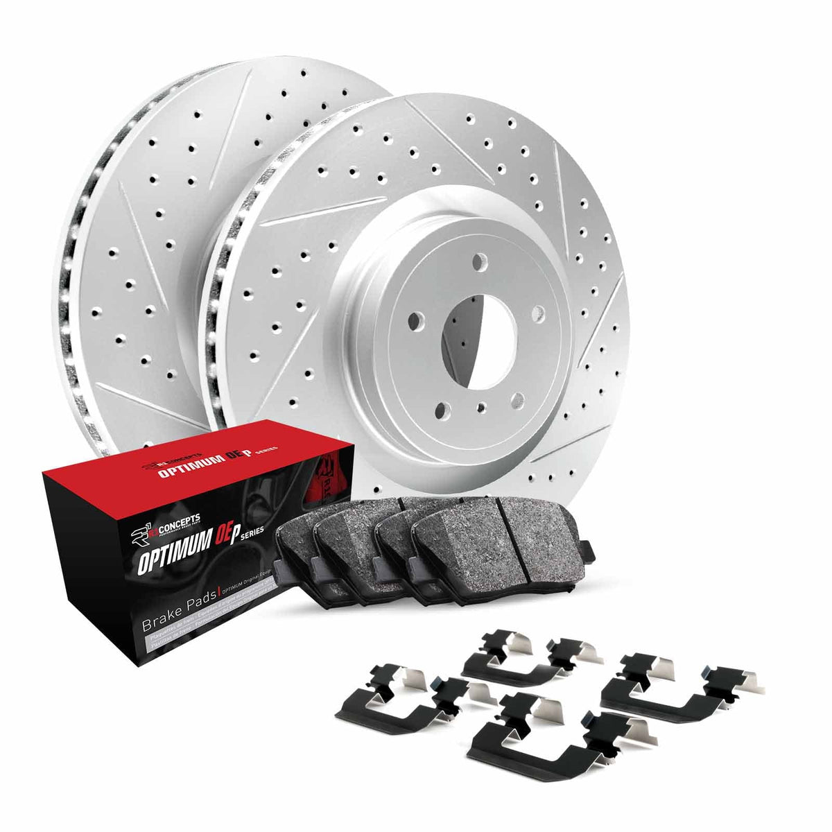 and Rotors Pads| Optimum Brake WBUH1-67031 and Concepts Brake OEp Rotors and |Front Pads Kit Brake Pads| Front Brakes Kit |Hardware Rotors R1