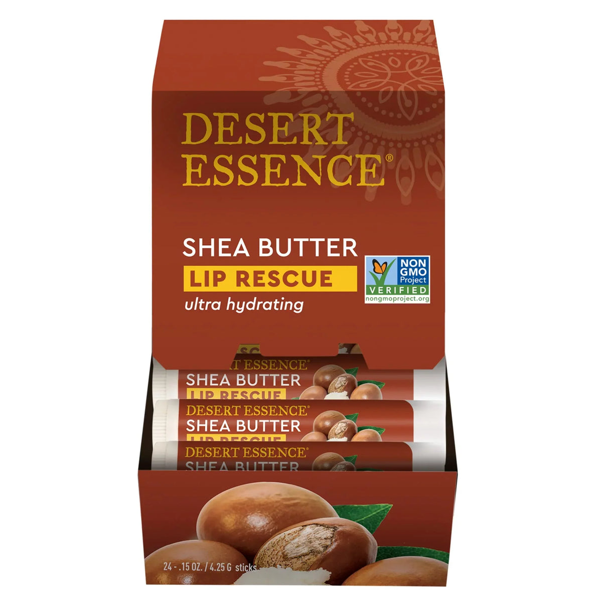'- Pack of Moisturizer Desert 0.15 Balm - Oz Shea Essence Ultra Extract- Lip - Soothes E Peppermint 24, Beeswax Soft Rescue - Dry Vitamin w/ Biloba Oil Stick, Hydrating Or Cracked Ginkgo Lips Butter -