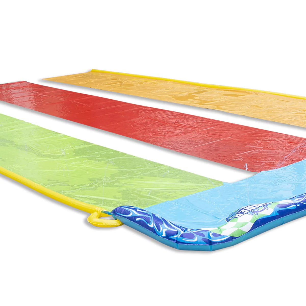 Water - Racing Side-by-Side-by-Side Triple 16 Slide Racing Banzai Fun! Tag Feet