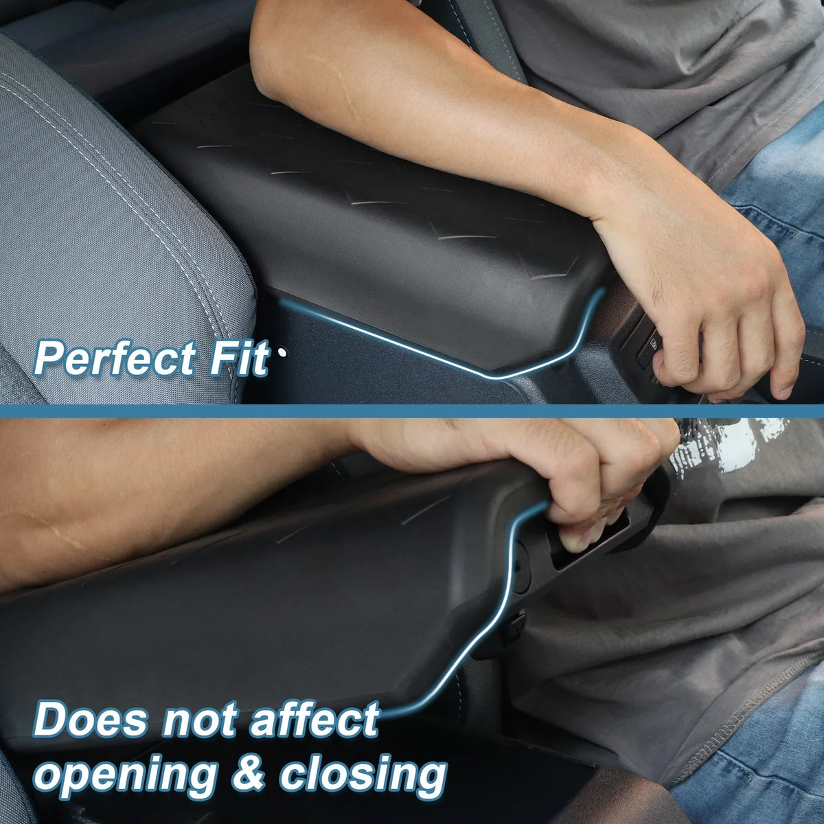 KOLEMO Seat 2/4 Rest Console Compatible Bronco Door Armrest Protector Armrest Cover Accessories,Anti-Scratch for Ford Pad Box Center Cover 2021 Central with 2022 Car
