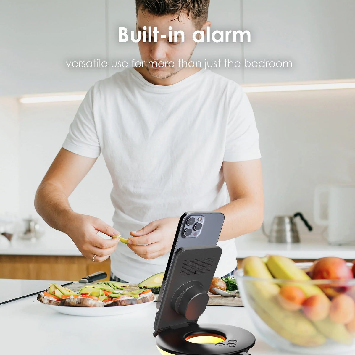 Wireless 3-in-1 Black - Touch Station, Lamps Charging RS7 Rexing Table-Desk Control,