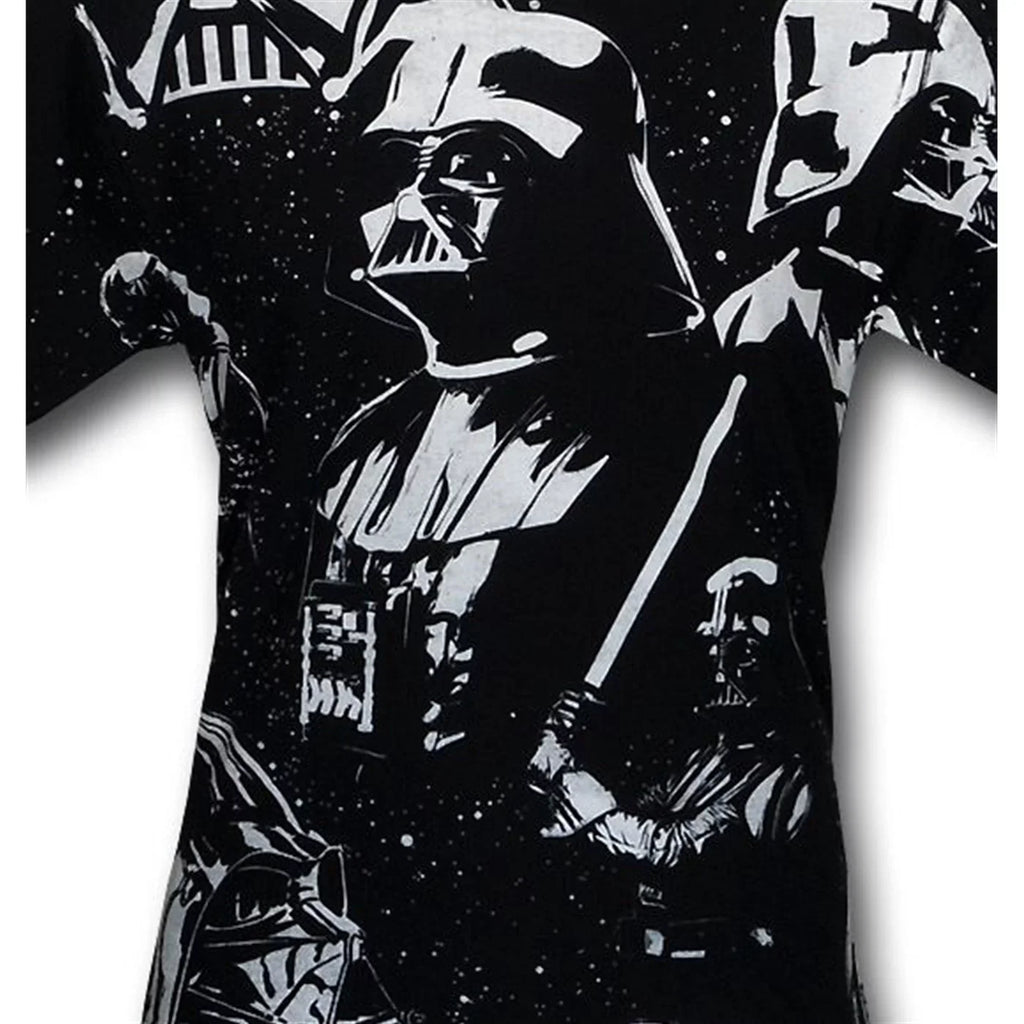 Wars Full Sublimated Large Vaders Star Print T-Shirt-Men's
