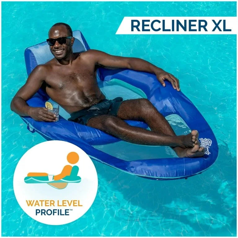 Float for Pool Backrest, Adults Inflatable Pool Float Chair with Recliner Lounge