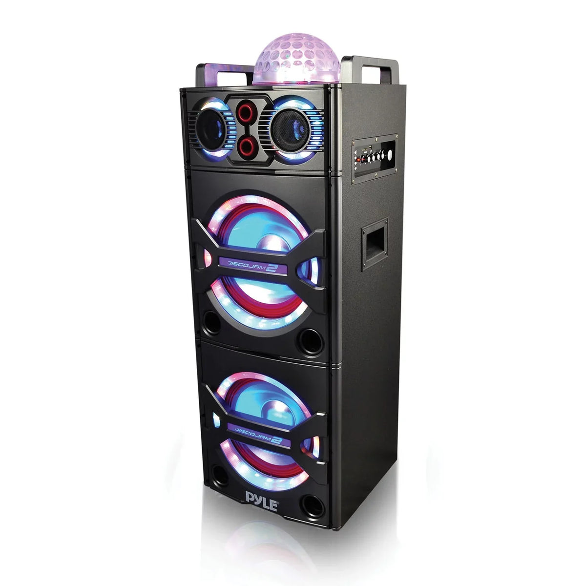 System Bluetooth Portable Party with PSUFM1043BT Flashing Speaker Lights Pyle