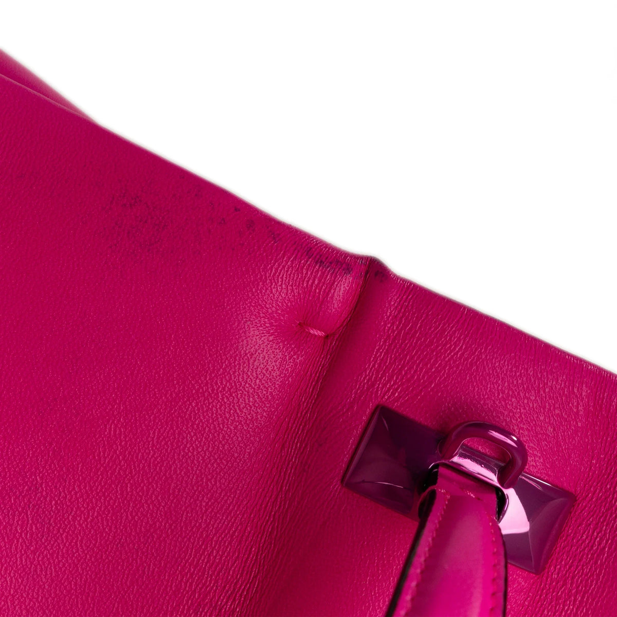 Satchel Unisex Pre-Owned Stud Pink Valentino One Authenticated Mini Leather (Good) Calf