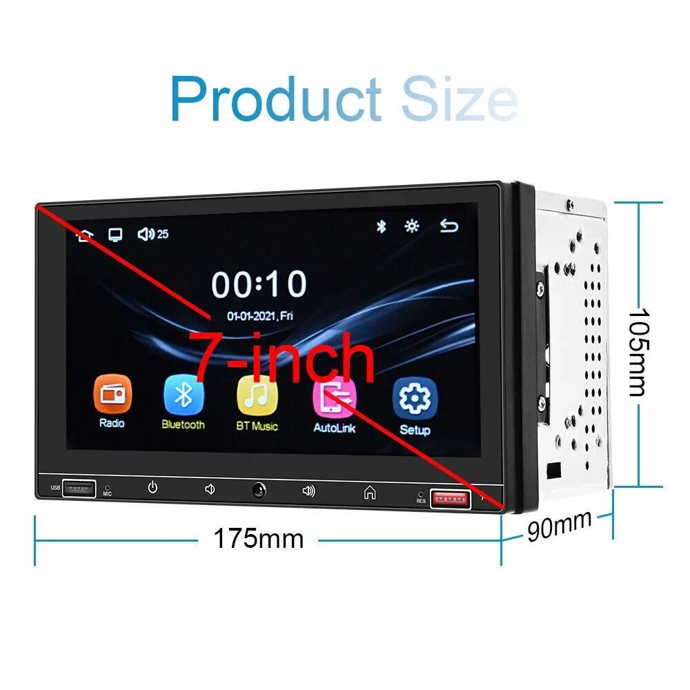 Android Auto Car Mirror Link HD Player Fast AUX Wired MP5 JLLOM System Screen 7" & - Charge Apple Bluetooth Carplay Stereo