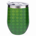 Insulation Tumbler with Cup Cups, Argyle Cup Lid, Layer Background Textured Double Big Green Cup 304 Wine Belly U Insulated Steel Shape Vacuum Hidove Eggshell Stainless 12oz Cups