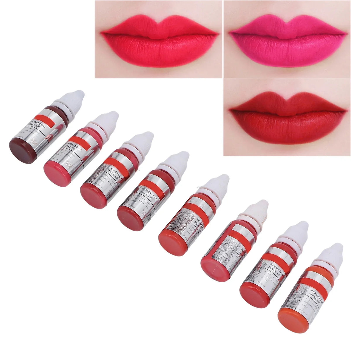 Pigment Tattoo Makeup Ink Lip 120ml Color Permanent Semi 8pcs Microblading
