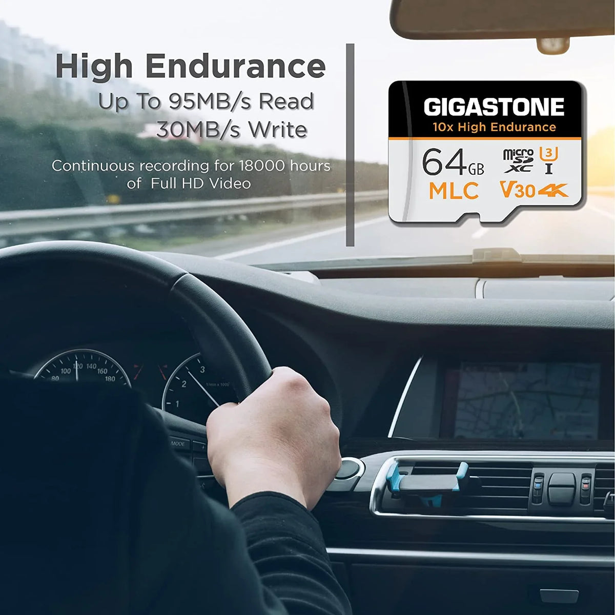 Security MLC Surveillance Video U3 2 64GB Endurance 4K Micro Cam, Pack SD 100MB/s, Recording, Dash Compatible C10, (2x64GB) Gigastone (MLC) Cam, Card, High 10x