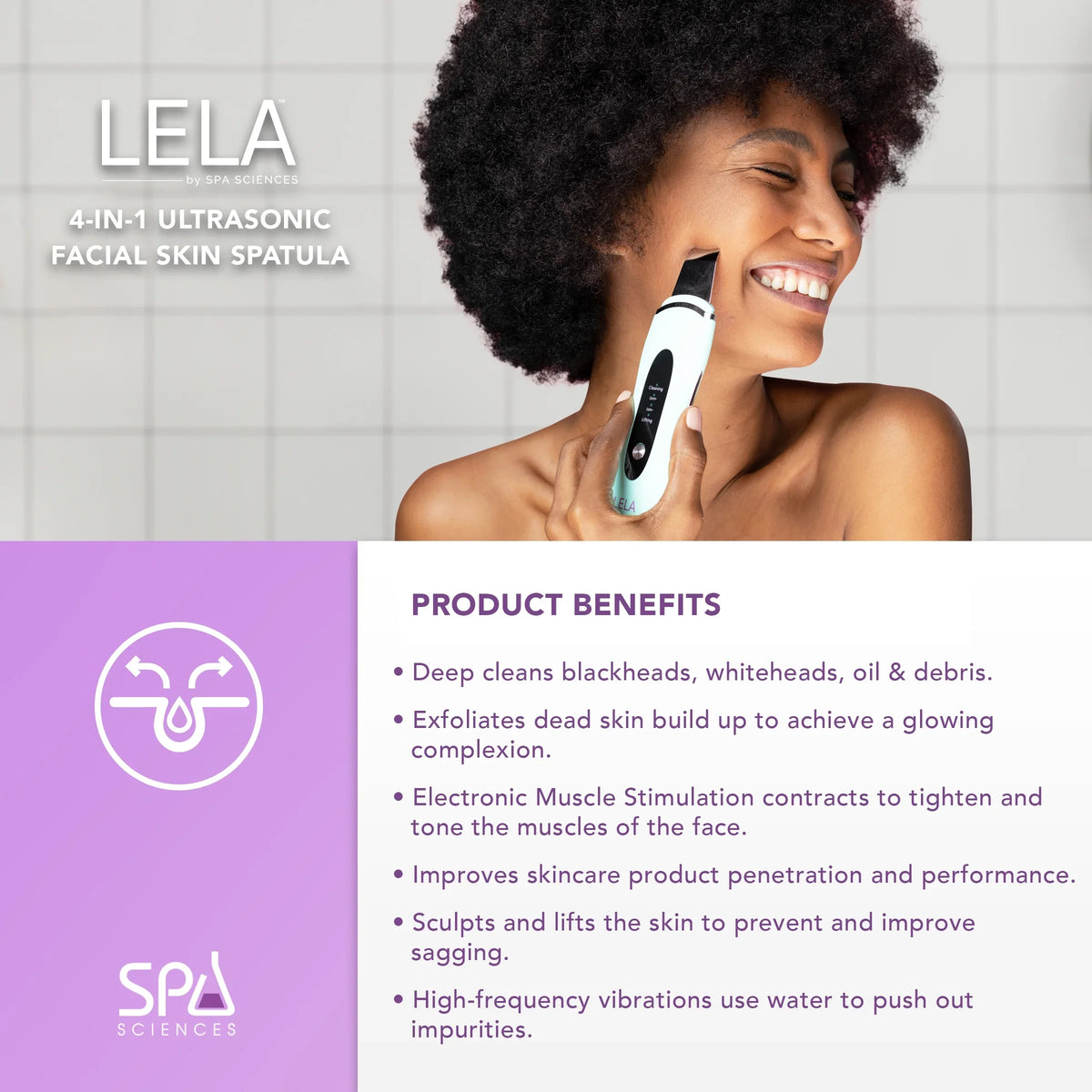 LELA Spatula, Mint Spa Sciences Skin