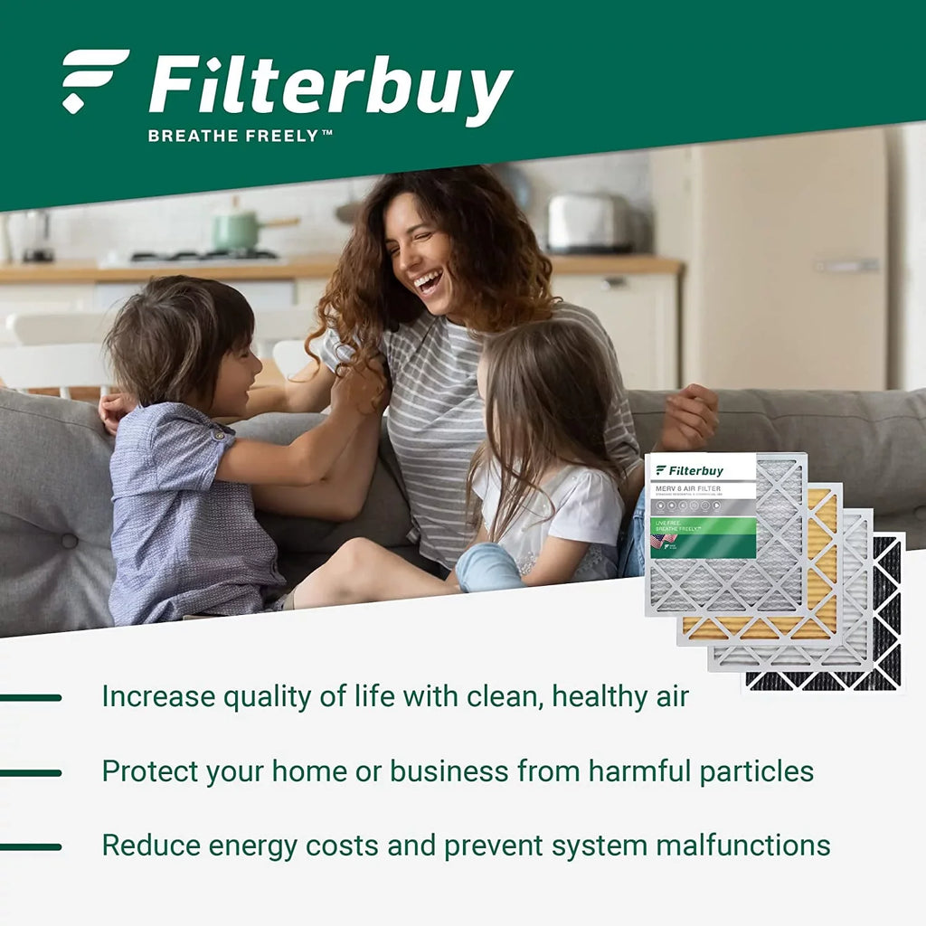 Furnace for HVAC (4-Pack) 20x20x5 Air Bear MERV 13 255649-103 Filterbuy Trion Filters Pleated AC Air