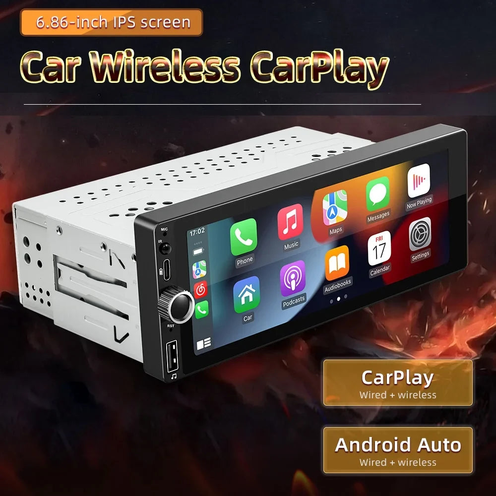 '+ Auto 13 GPS Android Screen AHD Wireless - Din Android [2+32G] 7 Microphone Link Radio inch Single Stereo Car WiFi, Camera Mirror Navigation, and - Backup Touch