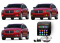Halo V.3 Remote Fog Multi Kit Fusion Color LED Dodge 07-12 with RGB Change Color for Caliber Light Wifi Flashtech Ring