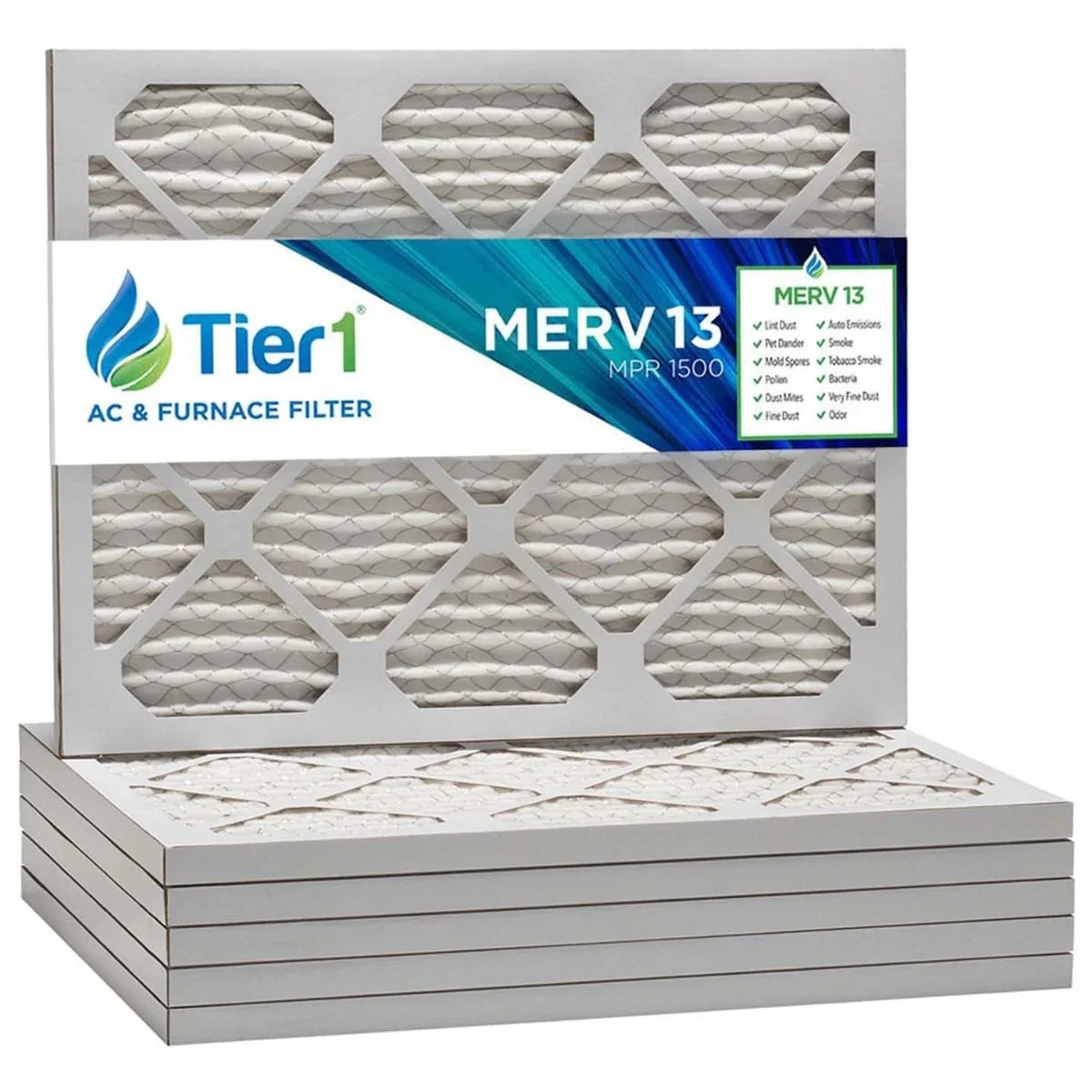 16x20x1 - 13 Air/ Pleated Pack Merv 6 Filter Tier1 Furnace