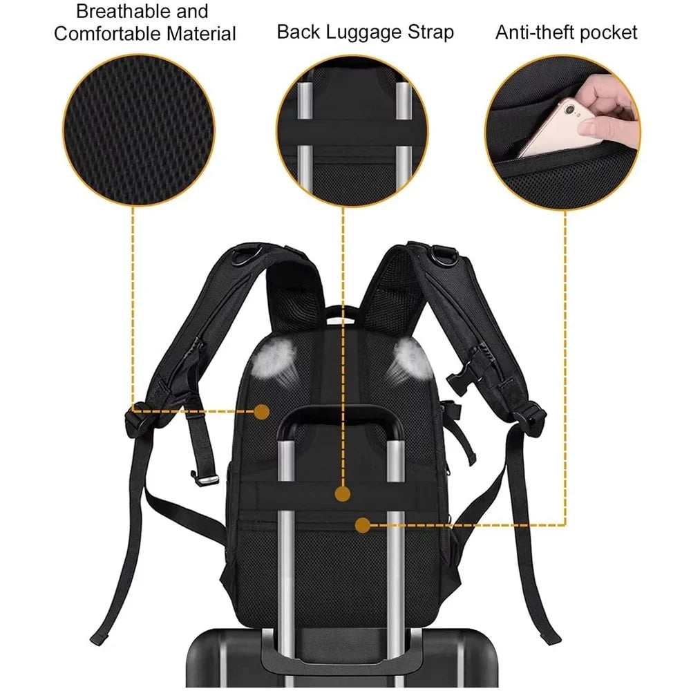 Black Compartment, Backpack DSLR/SLR/Mirrorless Camera Holder&Laptop Photography Camera Mosiso Canon/Nikon/Sony/DJI Bag Mavic Drone, for Hardshell Tripod Waterproof Protective with Case
