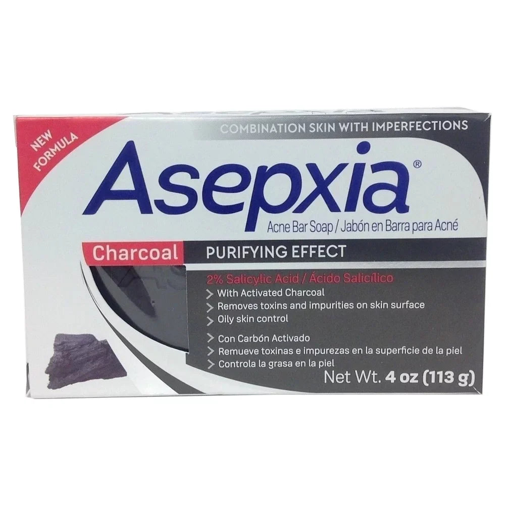 Blackheads. of Bar Acid. Cleansing Charcoal for and Oily oz. Asepxia Acne and Skin Soap Salycilic Pack with Removes Toxins. Helps 4 Impurities 3