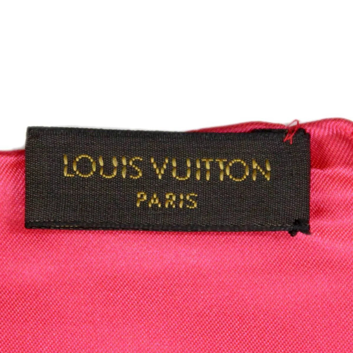 pink scarf 100% silk LOUIS Pre-Owned monogram (Good) VUITTON/Louis Vuitton