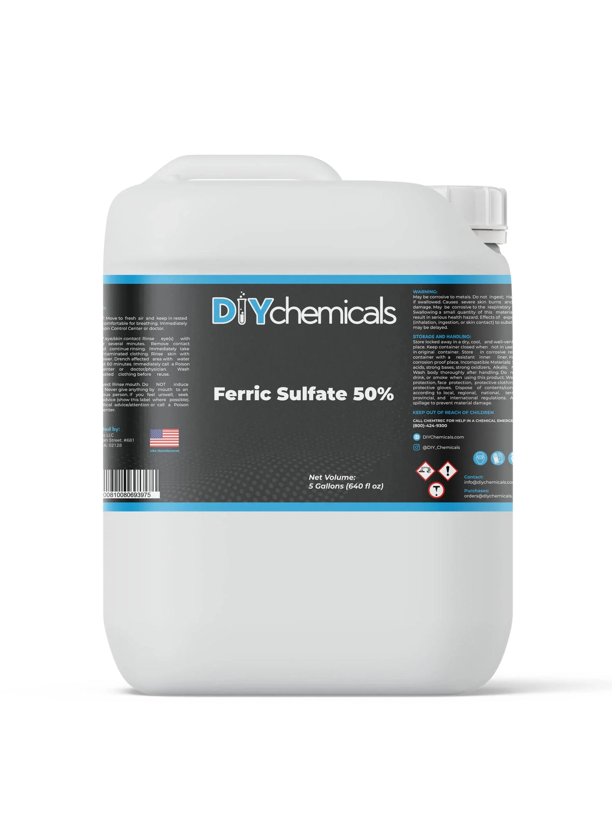 Air - - Sulfate Clarification USA (1Quart) DiyChemicals Waste Ferric in Water and Flotation Dissolved Treatment and 50% Made