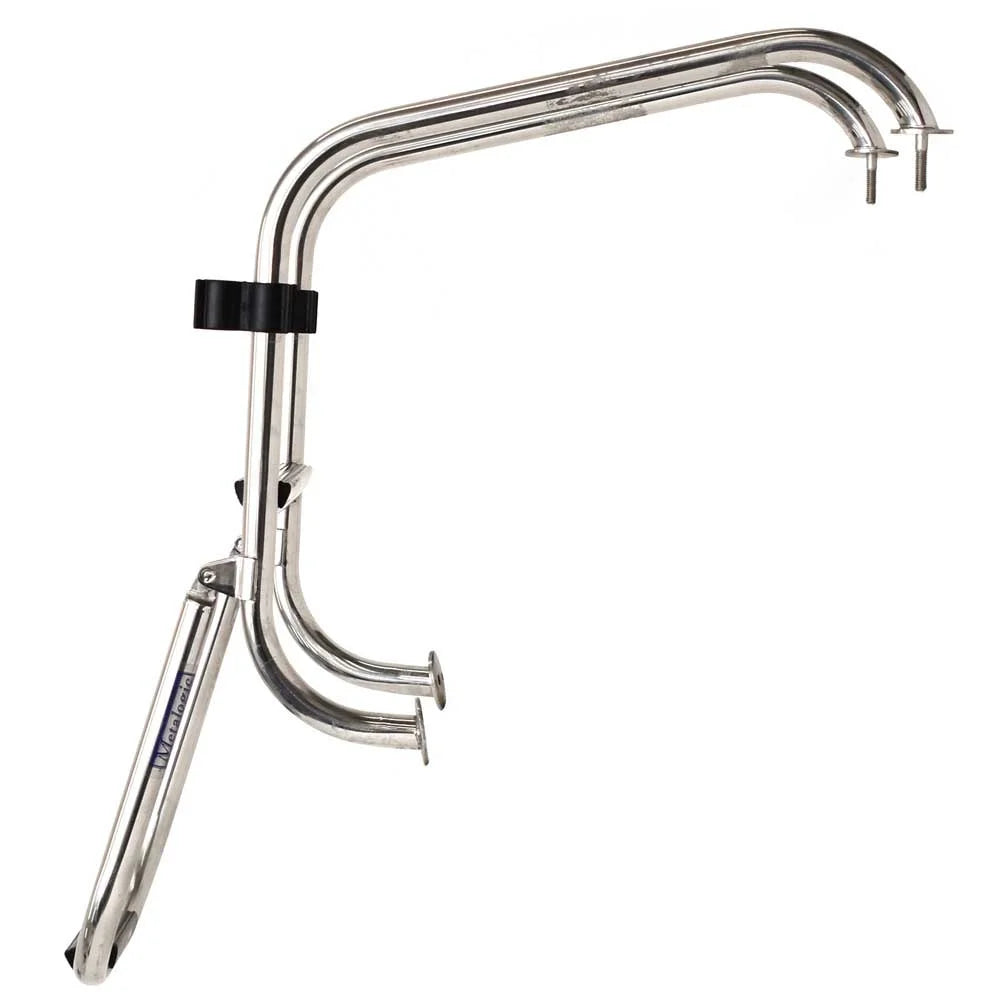 Boat Boarding Folding Ladder Stainless Steel | 2-Step Polished Basscat 49503