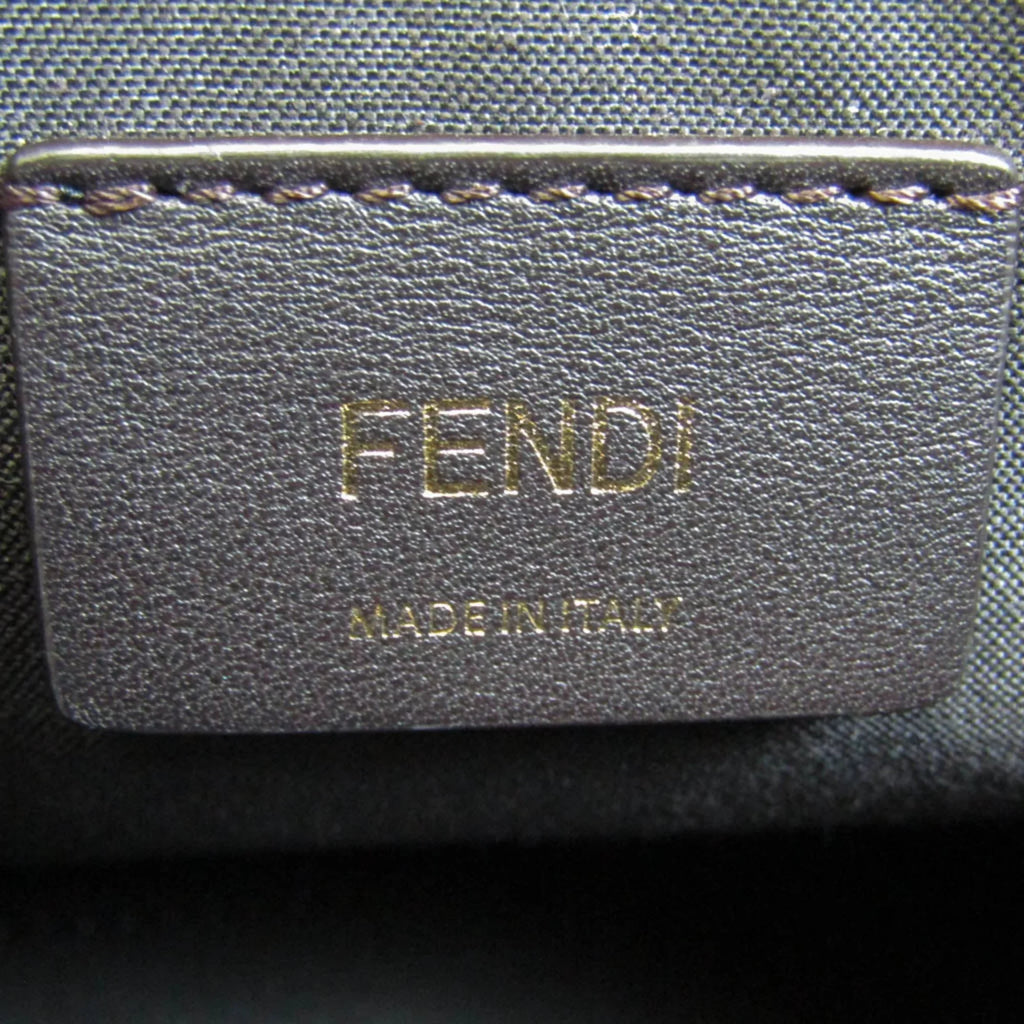 Pre-Owned Handbag,Shoulder Bag Plaid Women's Way Fendi By 8BL146 Pink,Yellow (Good) Beige,Light Gingham Leather The