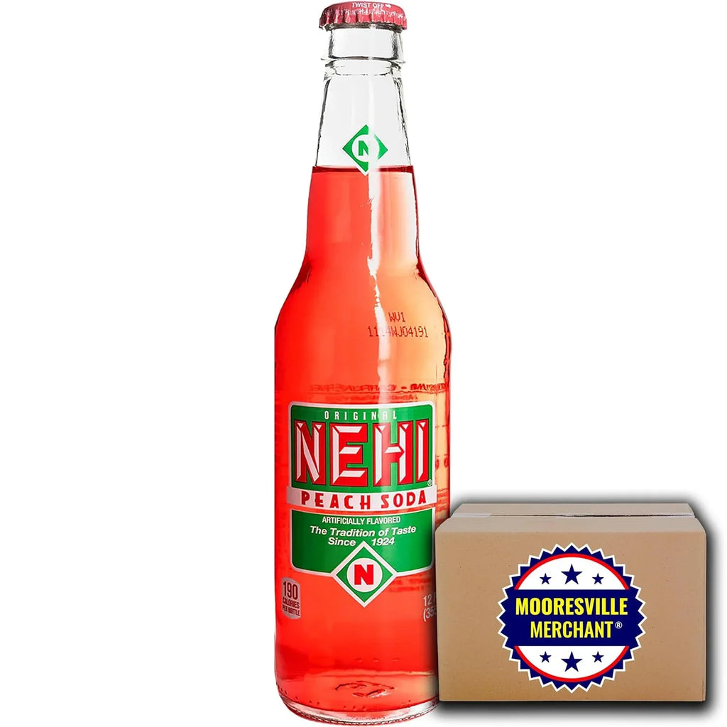 12 Fl Soda, Decal Glass With Oz, 12 Nehi Peach Bottles
