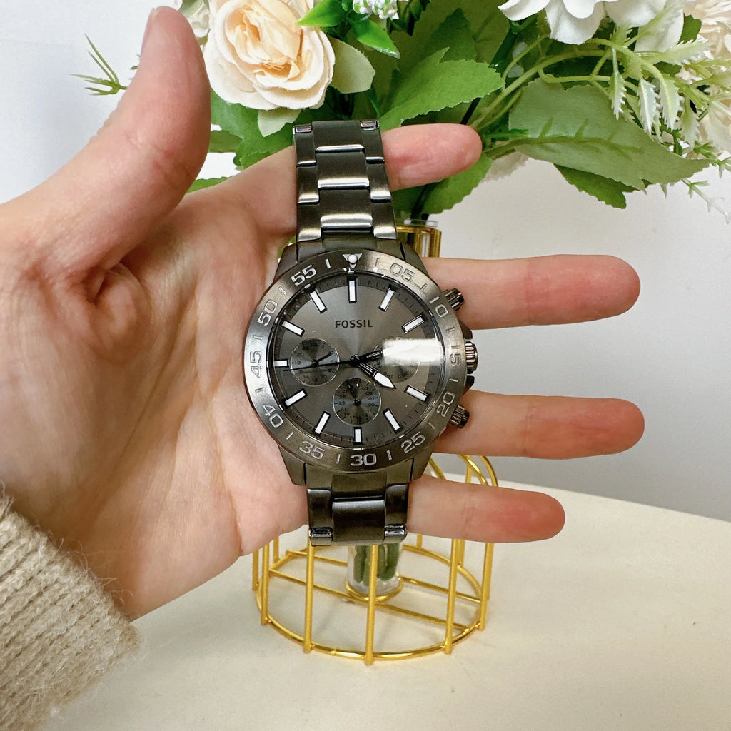 Fossil Watch Bannon Smoke Steel Stainless BQ2491 Multifunction