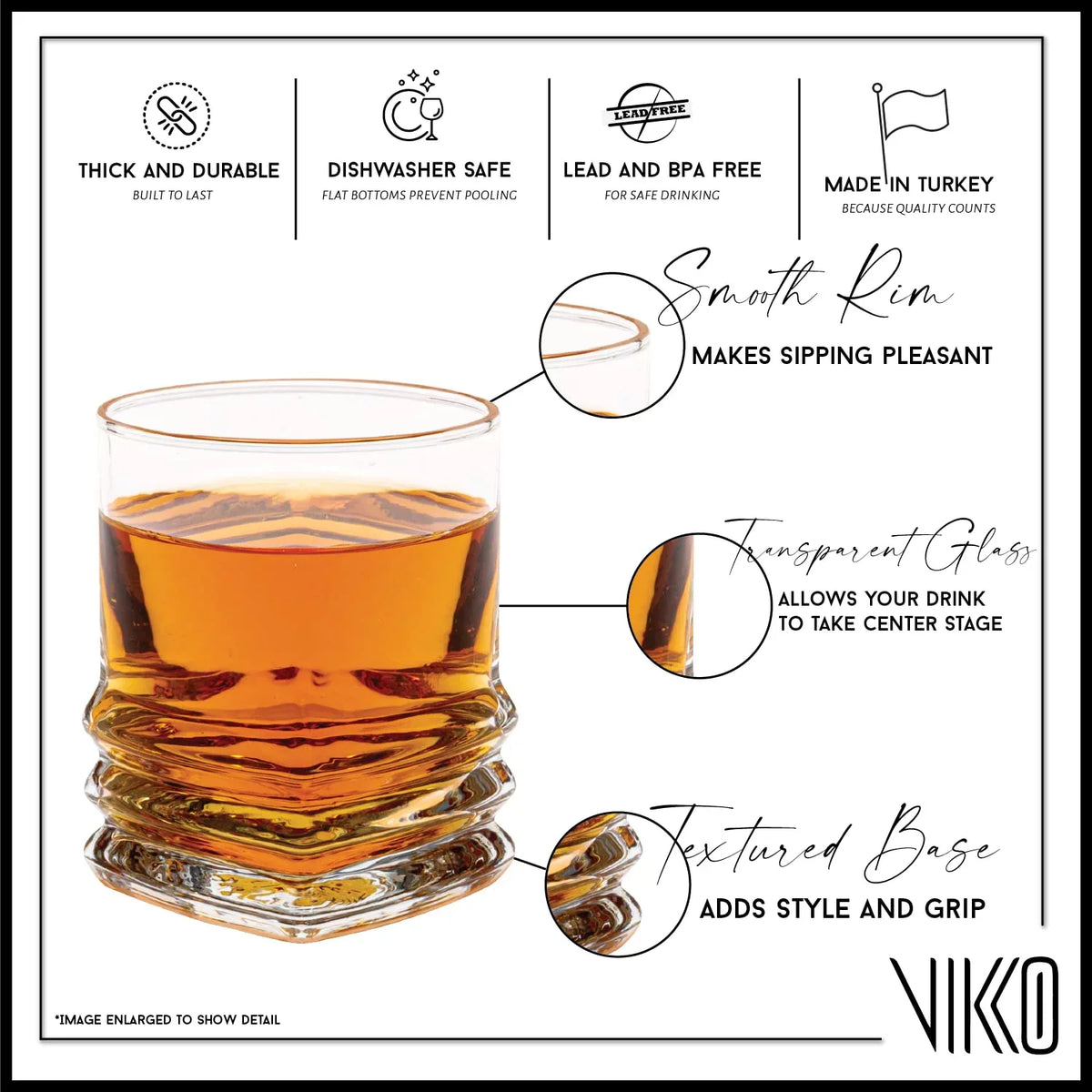 and Durable Ounce Glass Spirit Espresso 6 Shot Set Tequila Set Vikko Shooter 6 Glasses, Bar Glasses For Mini of Glasses, Piece (Chile) Shots, 1.9 Liquor Alcohol and Small