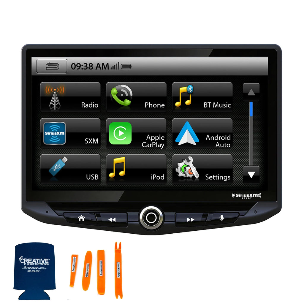 Card & Auto, Infotainment Heigh10 Trucks compatible Kit Installation with Apple GM Android System Navigation with compatible & Includes 10" CarPlay In-dash 14-18 Stinger