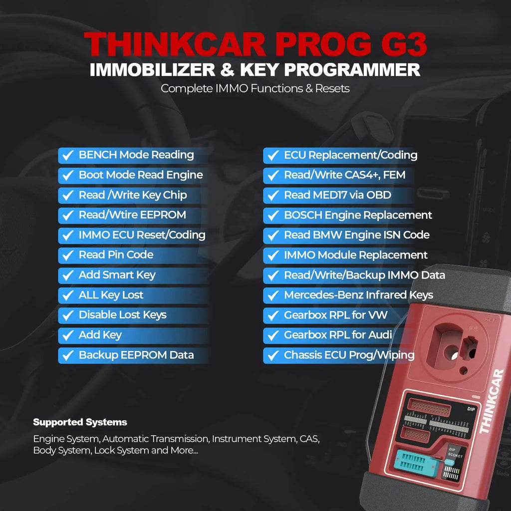 Immobilizer, Programmer G3 and Diagnostic Equipment Key - Automotive PRO THINKCAR Professional