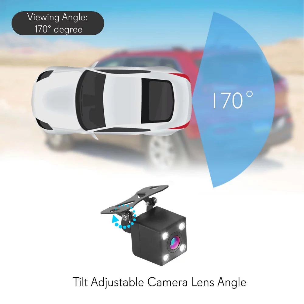 Waterproof Pyle Display Vehicle Vision, Backup Monitor PLCM4567 Camera Dash 1080p Night & Cam, Cam with HD System - Dual 4.3’’ DVR - Touchscreen