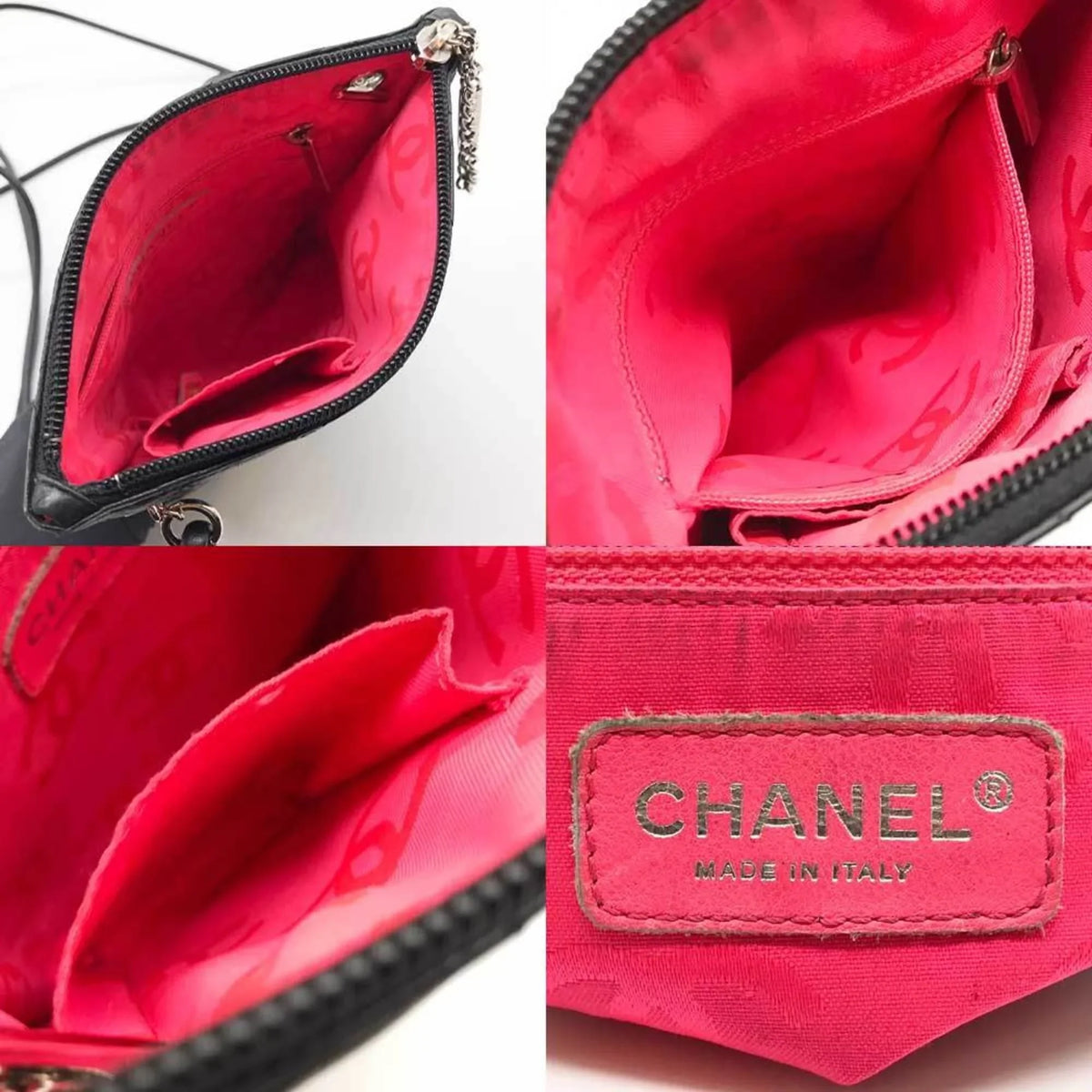 Black Cambon Pre-Owned Shoulder 100s Line (Fair) CHANEL Bag Leather