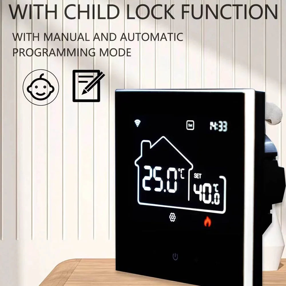 App WiFi Indoor Control Docooler Air Thermostat Conditioning Display Central Mobile Heating for Digital Floor