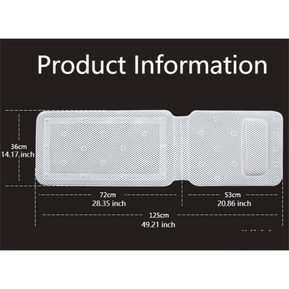 Bathtub inch Cushion, Mat Bath Pillow Gemdeck 49×14 Body Spa Bath Non-Slip Pillow Full